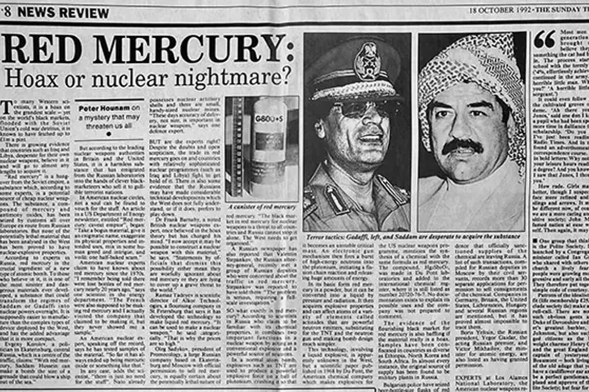 Red Mercury Hoax Or Nuclear Nightmare Peter Hounam