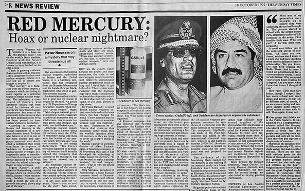 Red Mercury Hoax or Nuclear Nightmare?